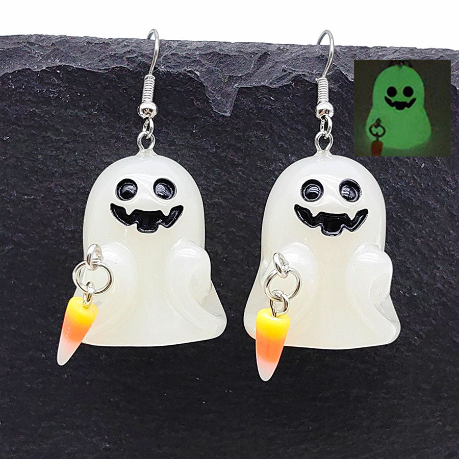 Wholesale Halloween Resin Pendant Luminous Earrings Necklaces ACC-NE-Xizhao001