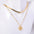 Wholesale Titanium steel 18K gold plated  double-layer December flower necklace