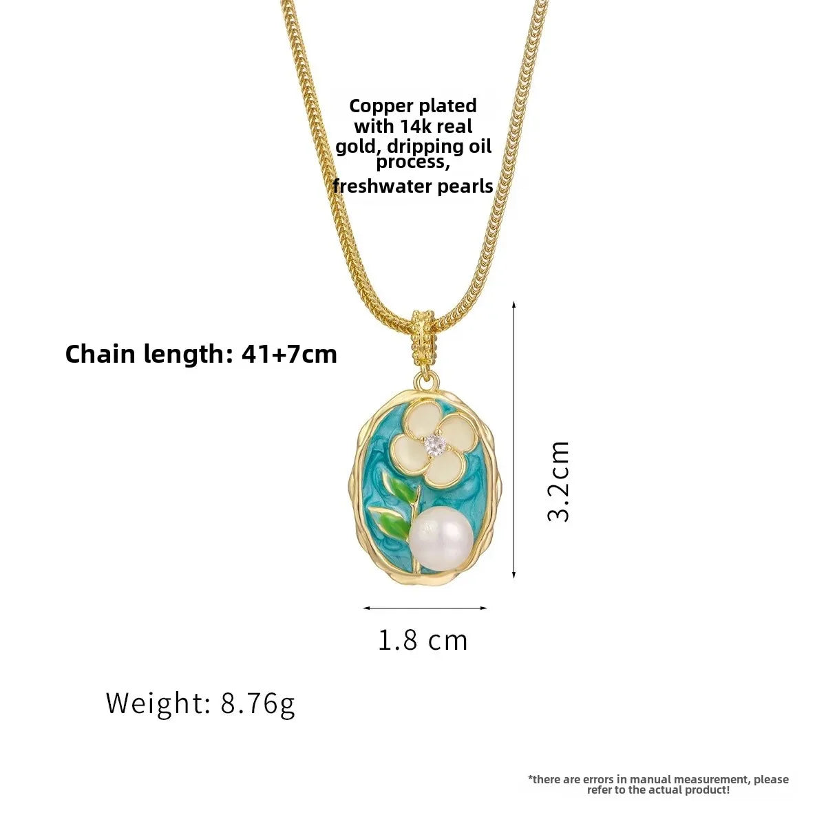 Wholesale Oil Painting Style Pendant Necklace