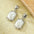 Wholesale stainless steel baroque pearl geometric pendant luxury high-end earrings