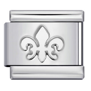 Wholesale DIY Italian Charm Bracelet Stainless Steel Concave Stamp Design Silver Jewelry Accessory for Boutique Resale