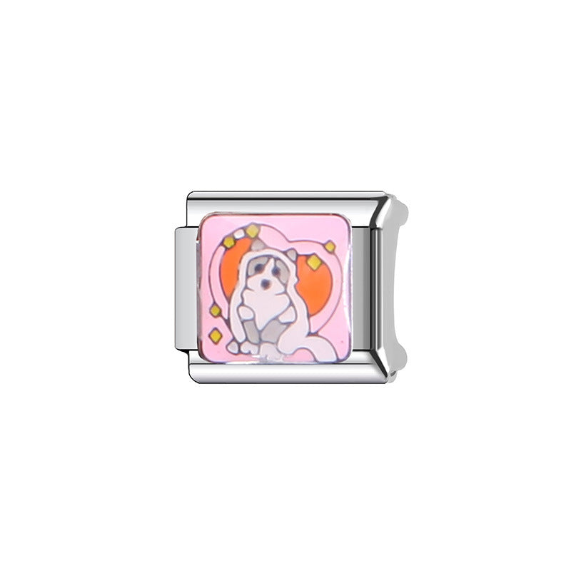 Wholesale Italian Charm Bracelet 9mm DIY Splicing Cute Creative Stainless Steel Composable Bracelet