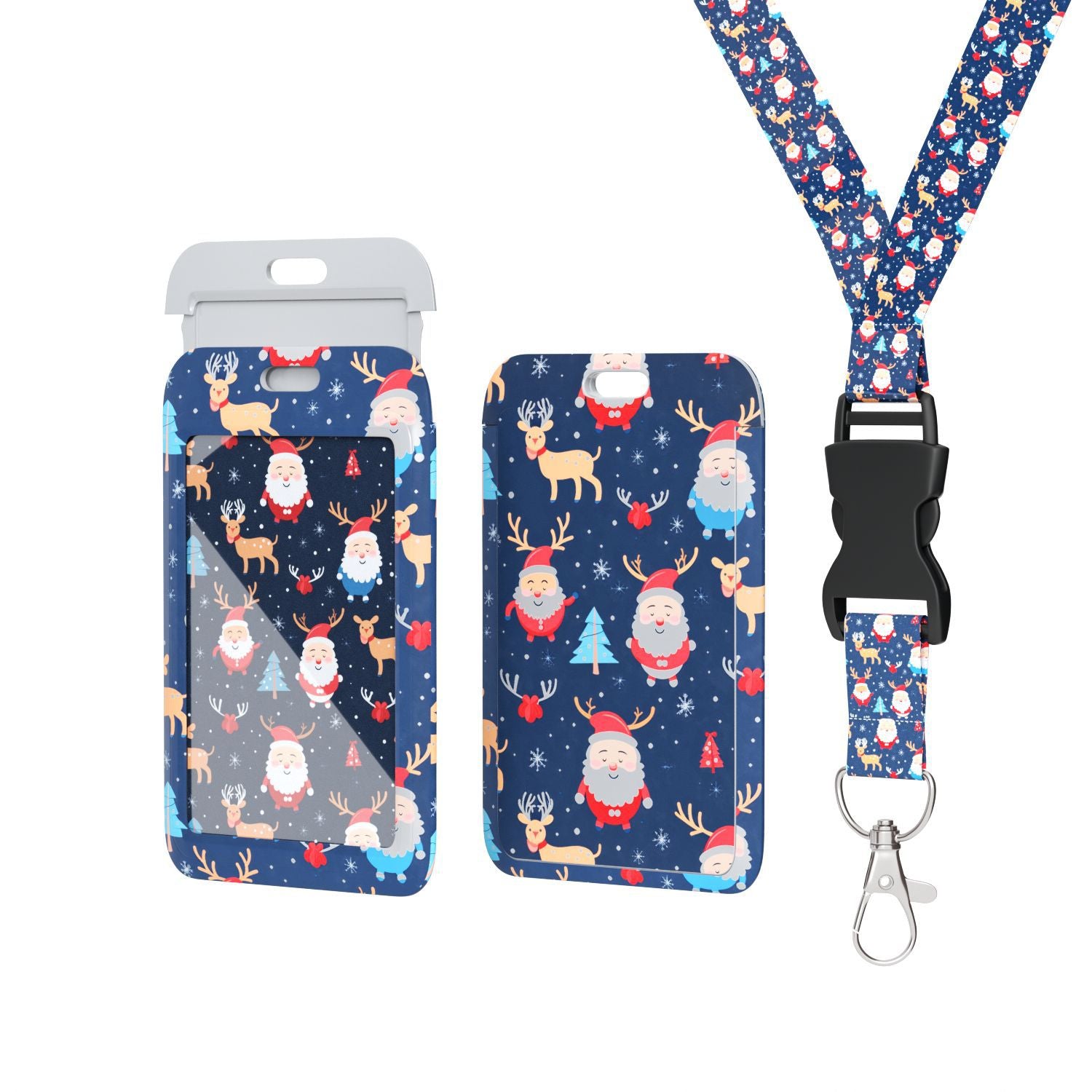 Wholesale 10pcs Christmas Lanyard Card Holder Keychain ACC-KC-LeBei001