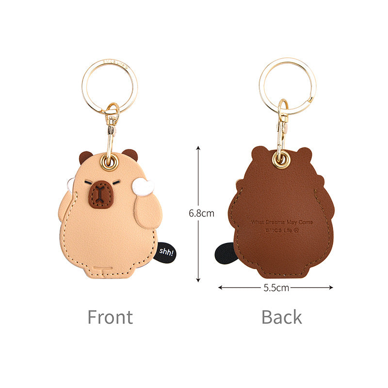 Wholesale Trendy Leather Keychain Card Holder Cute Bag Charm For Women