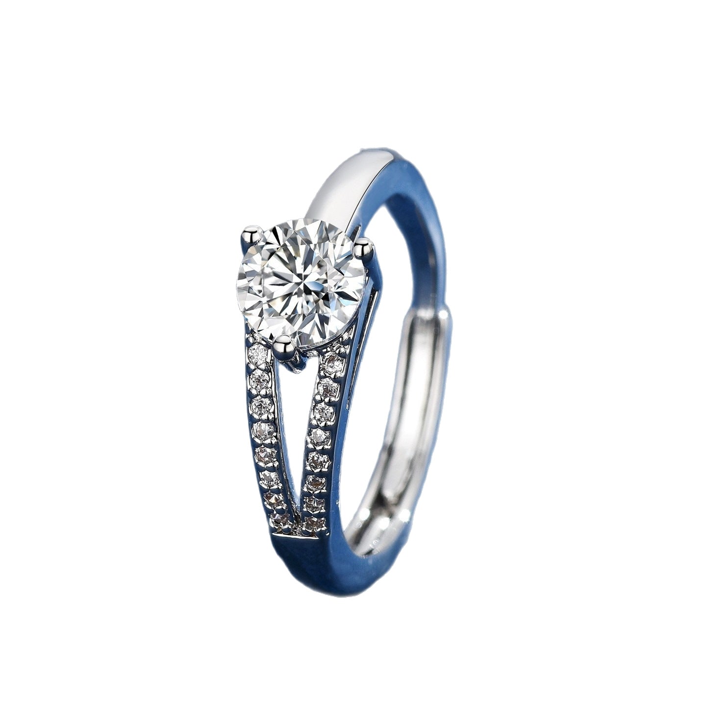 Wholesale Chic Six Prong Open Adjustable Stackable Wedding Ring Fashion Accessory Gift