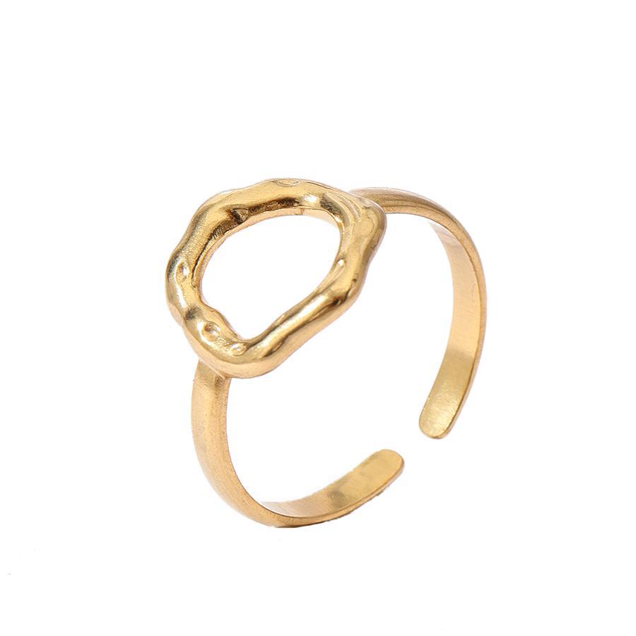 Wholesale Stainless Steel Ring Snake Love 18k Gold Plated Rings ACC-RS-MuC004