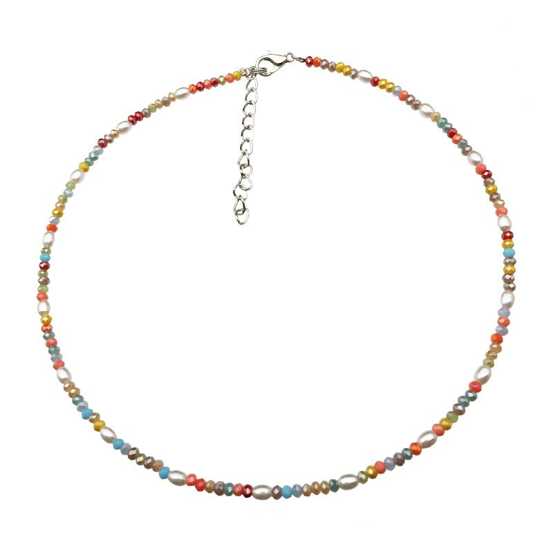 Wholesale multi-layer color crystal necklace