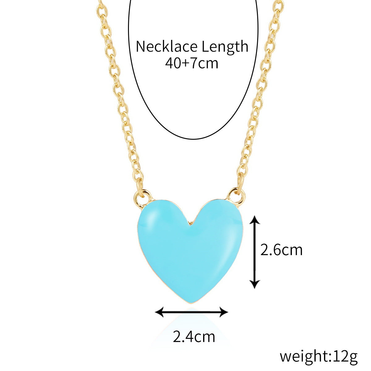 Wholesale Alloy Rainbow Love Necklace ACC-NE-ManYi013