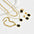 Wholesale Black Square Double Layer Ring Necklace Earring Set