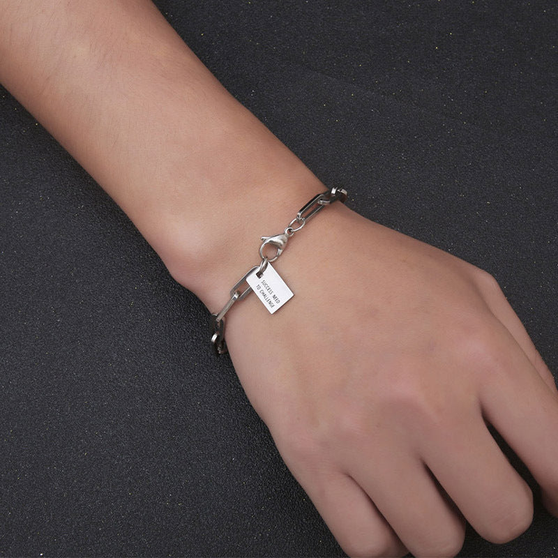 Wholesale Titanium Steel Geometric Square Bracelets ACC-BT-Yixin004
