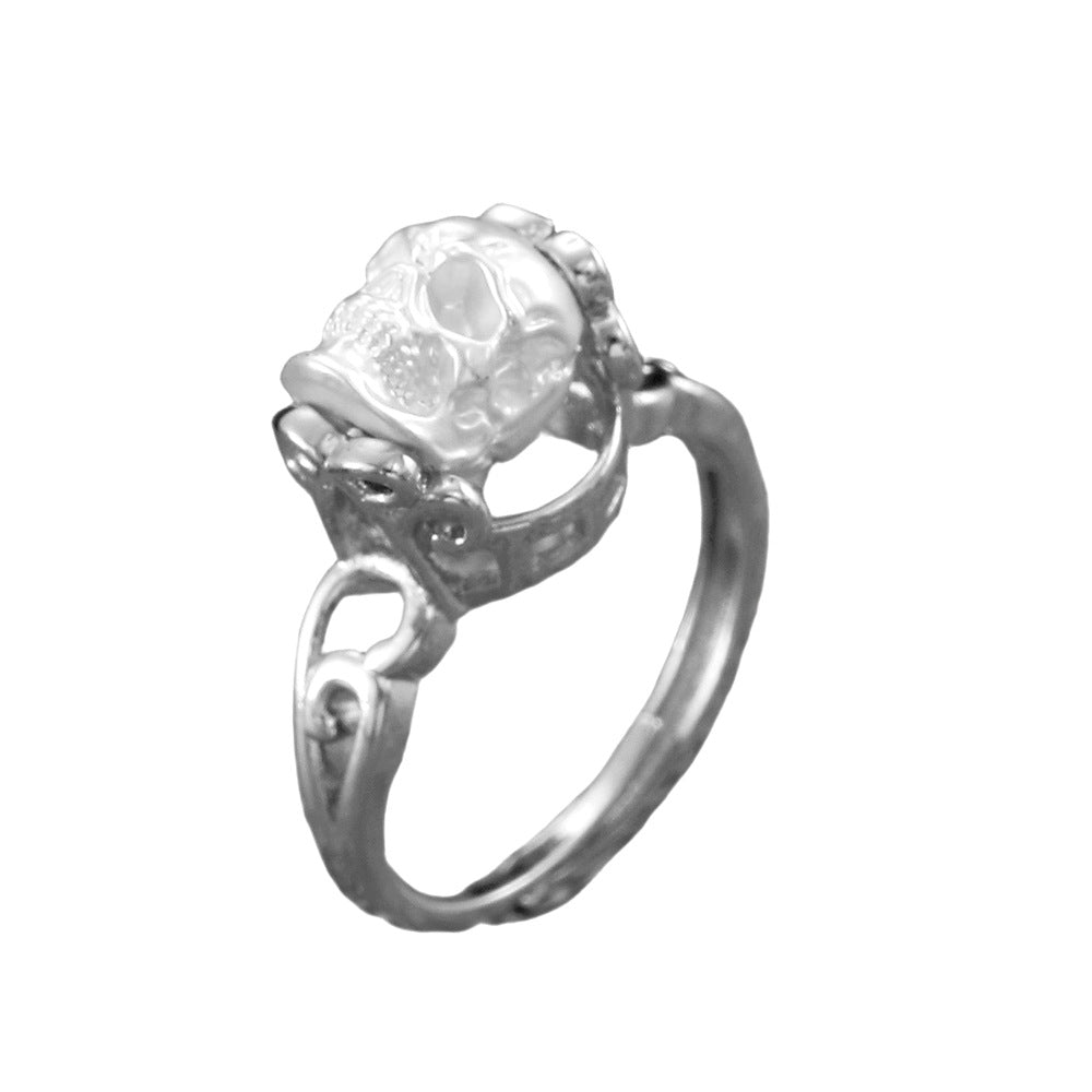 Wholesale Gold Plated Gothic Skull Ring Fashion Jewelry Accessory for Gift Boutique
