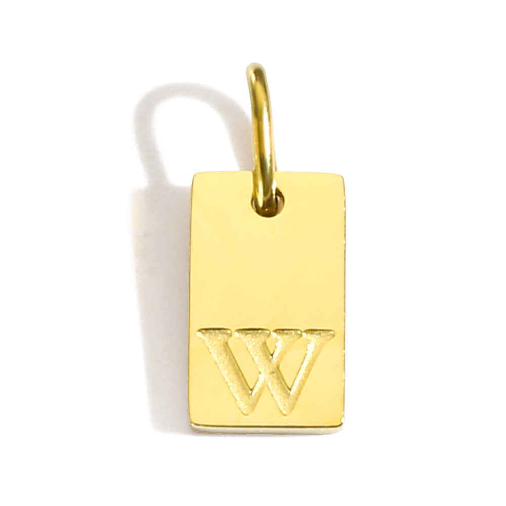 Wholesale Stainless steel birthday stone letter pendant