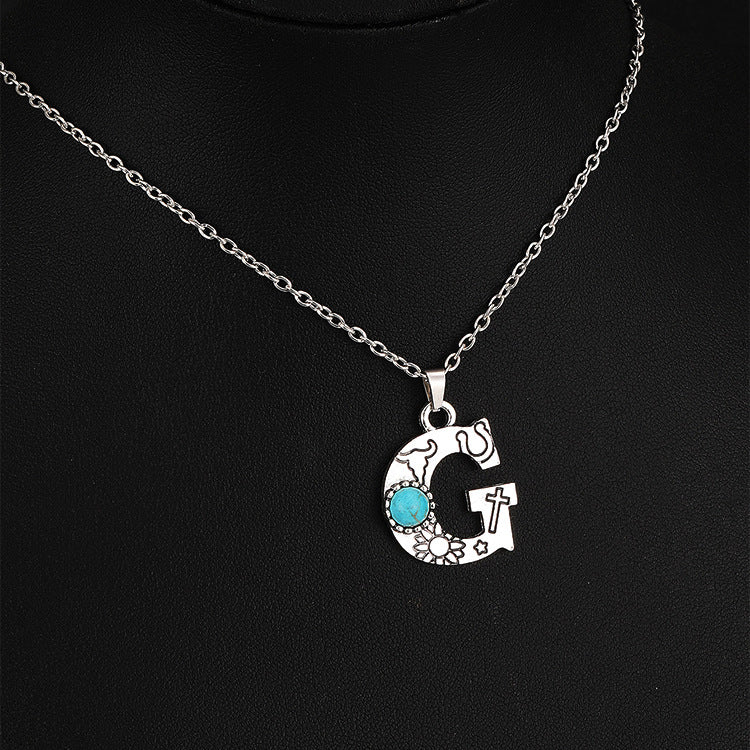 Wholesale Bourbon Mia Style English Letter Necklace ACC-NE-Yuj001