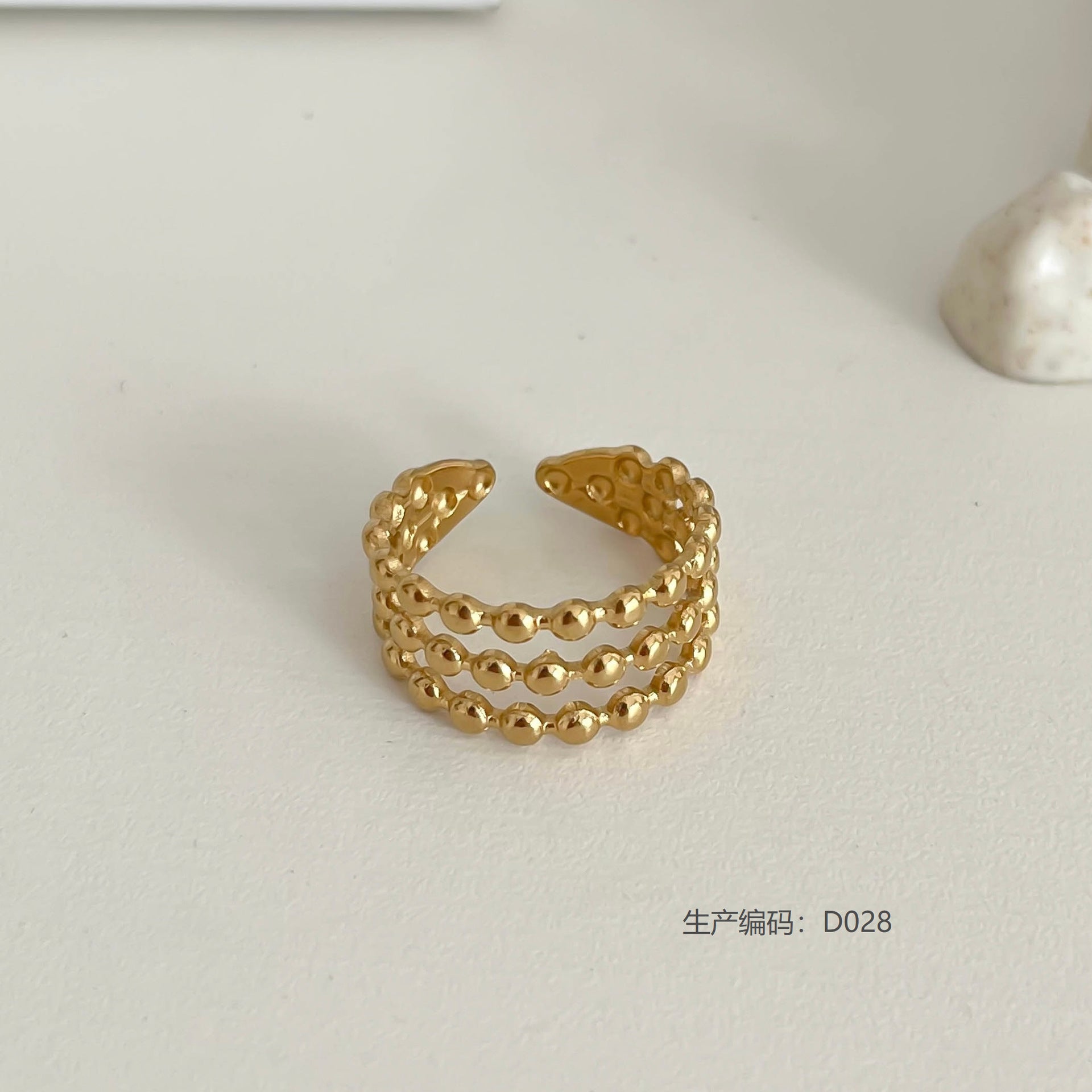 Wholesale Geometric Stainless Steel Ring,  Electroplated,  Boutique Resale Jewelry Accessory