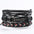 Wholesale 4pcs rock hip hop braided  cowhide bracelet