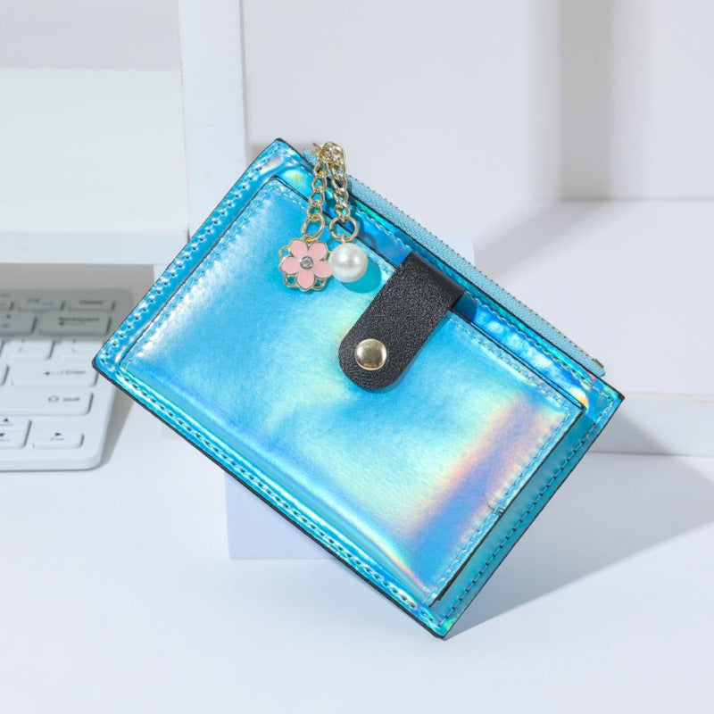Wholesale PU Leather Zip Around Card Holder Wallet With Coin Pocket Trendy Solid Color Multi Card Case For Everyday Use