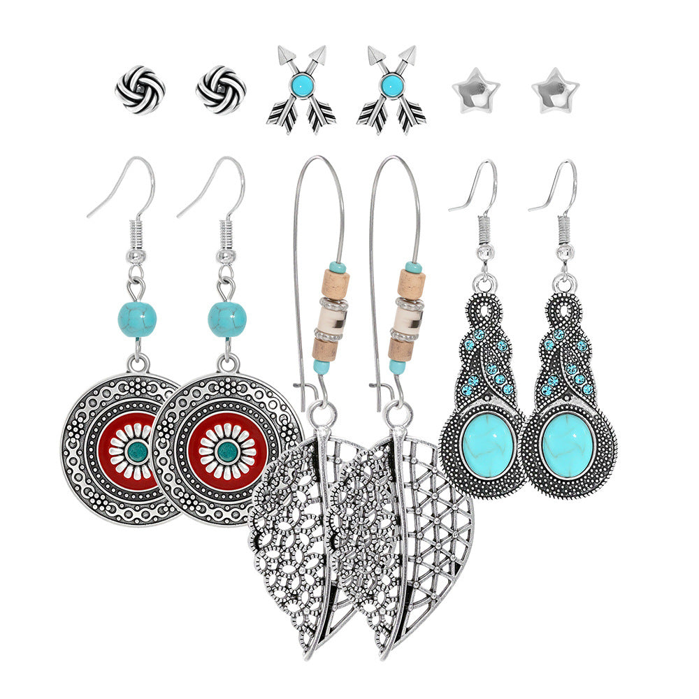Wholesale Zinc Alloy Bohemian Ethnic Earring Set - Trendy Fashion Accessory
