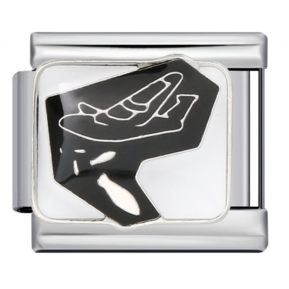 Wholesale Italian Charm Bracelet 9mm DIY Splicing Removable Peace Series Stainless Steel Composable Bracelet