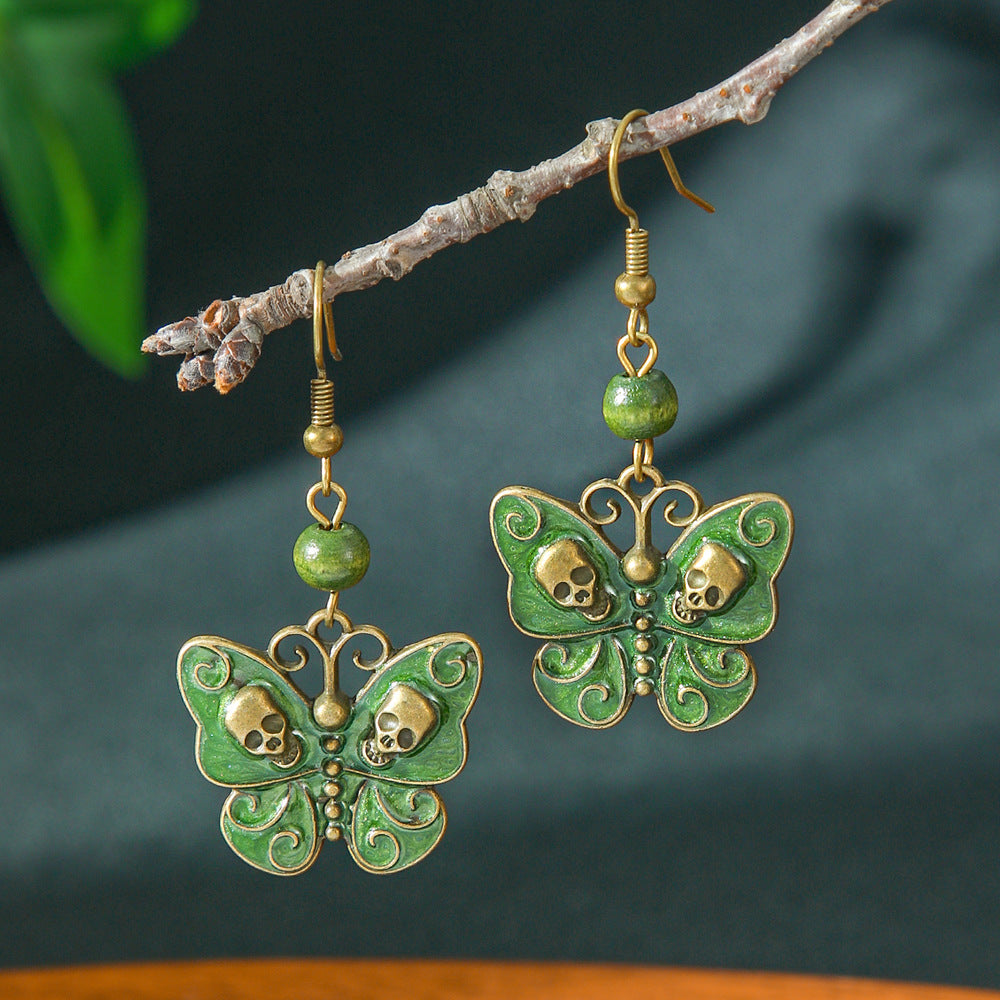 Wholesale Bohemian Tree of Life Tassel Earrings Green Fashion Jewelry Accessory Gift