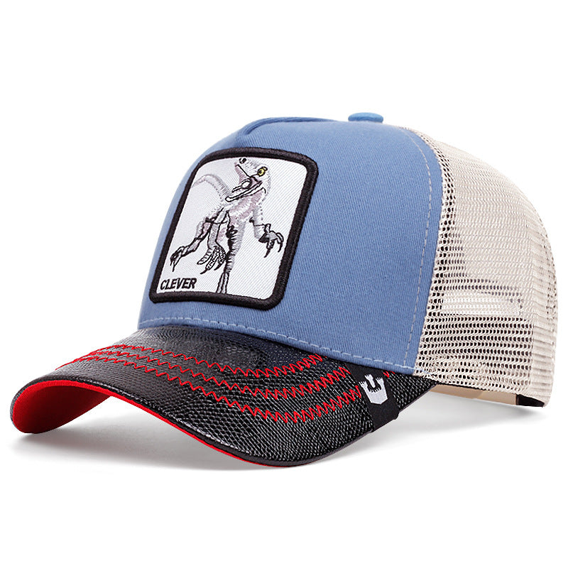 Wholesale Cartoon Animal Sun Protection Mesh Embroidery Hat Baseball Cap ACC-HT-JingKun011