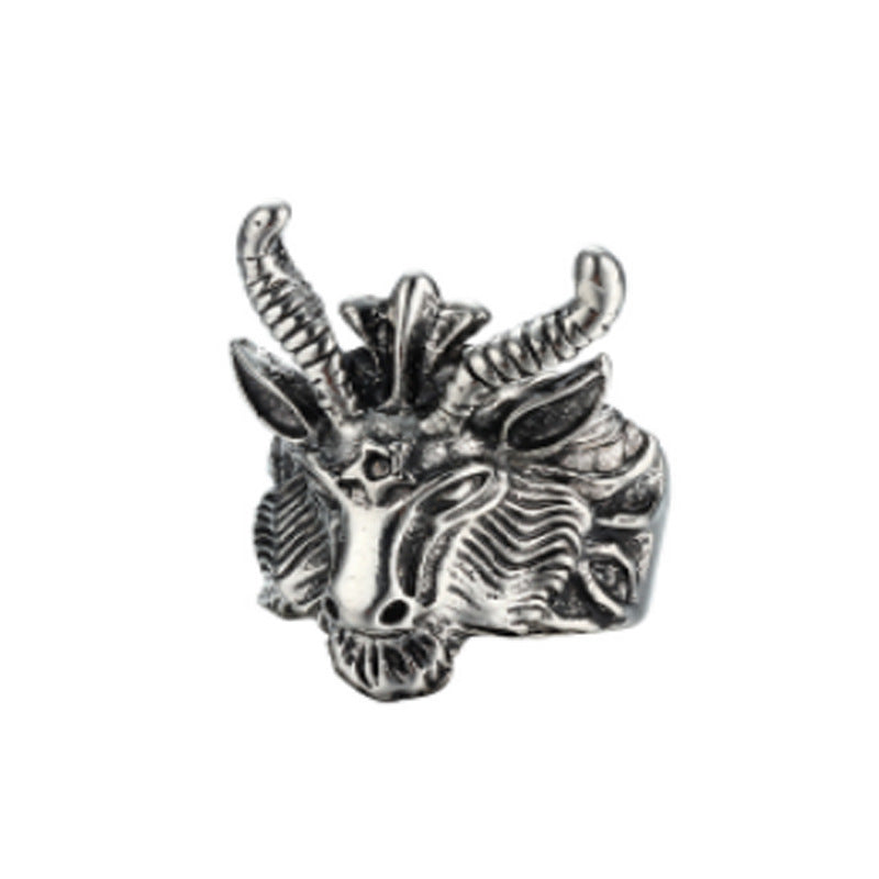 Wholesale 5pcs Men's Lion Head Skull Wolf Head Leopard  Buddha Face Ring