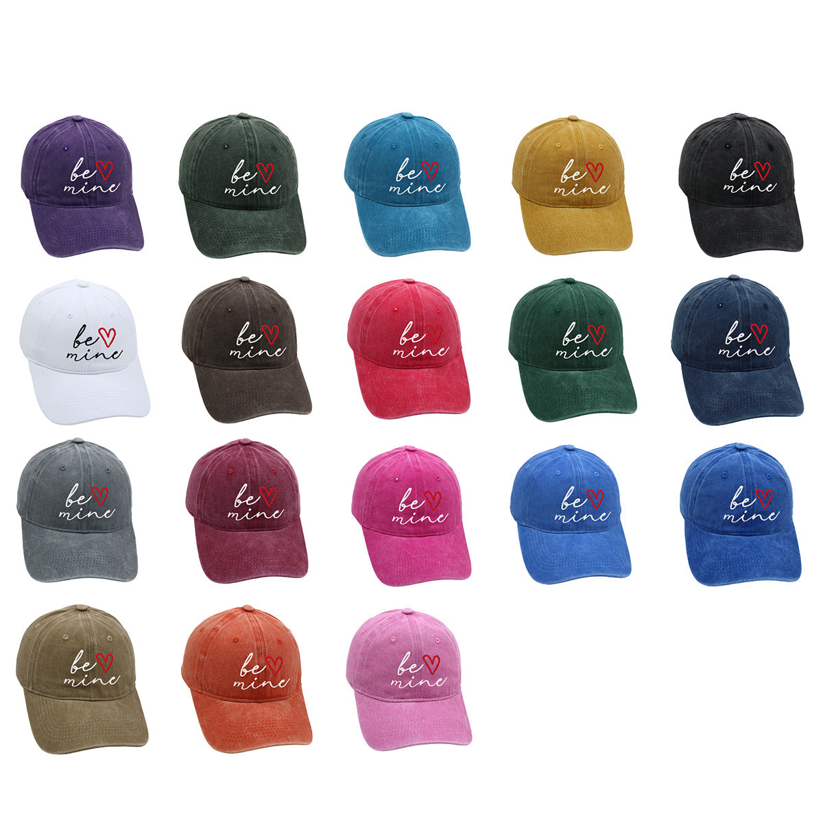 Wholesale Valentine's Day Embroidered Couple Baseball Caps