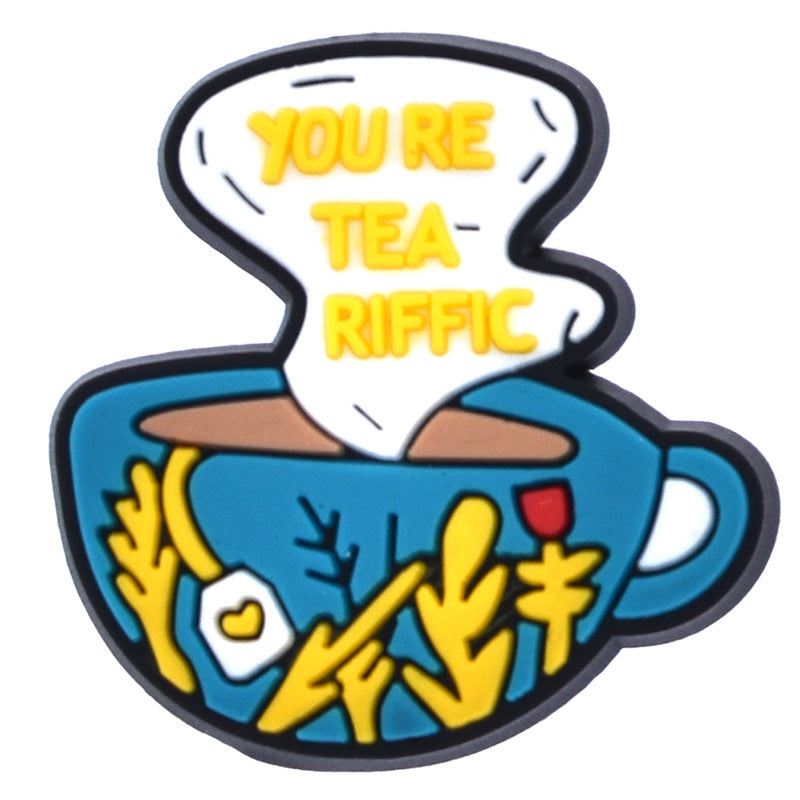 Wholesale Random 100pcs Coffee Series Shoes Accessories Shoes Charms