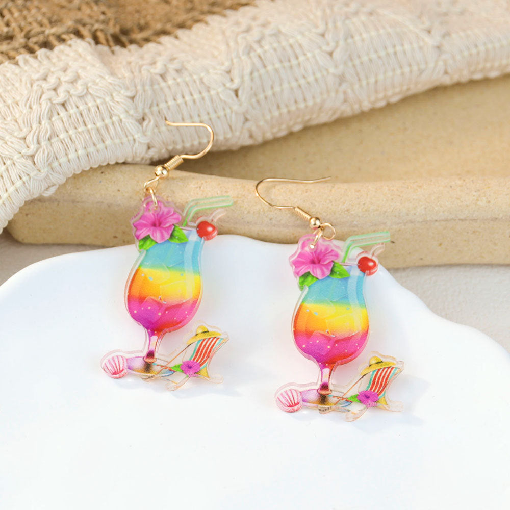 Wholesale Water Cup Acrylic Earrings