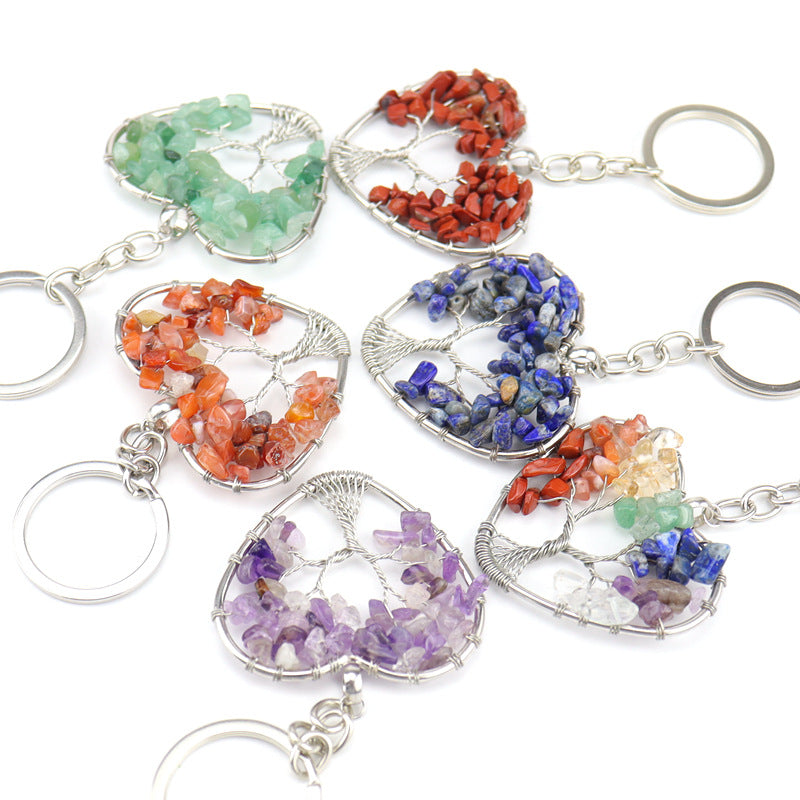 Wholesale Chic Crystal Heart Tree Keychain Pendant,  Decorative Bag Charm for Graduation Gift