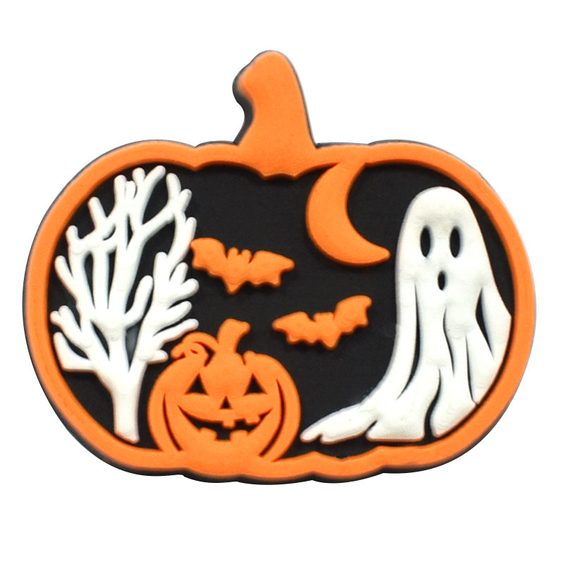 Random 100pcs Halloween Thanksgiving PVC Soft Rubber Shoe Buckle Decoration ACC-SC-RYY066