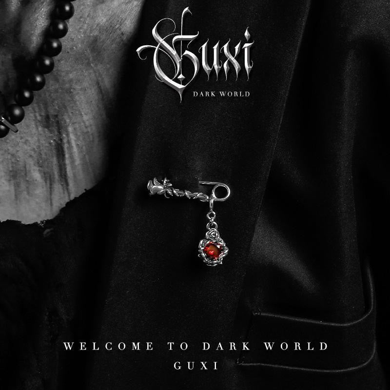 Wholesale Zinc Alloy Dark Rose Brooch