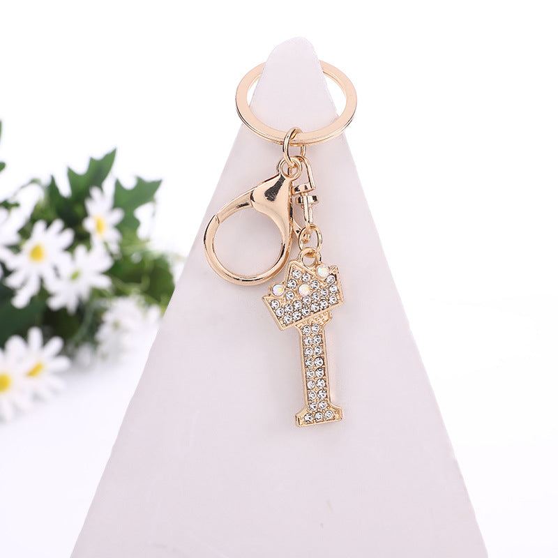 Wholesale Zinc Alloy Rhinestone Letter Keychain ACC-KC-YuanFei003