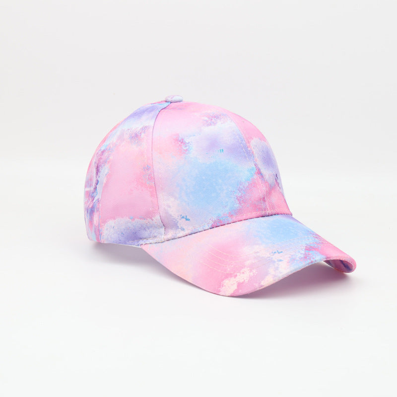 Wholesale tie-dyed baseball cap outdoor sunshade sun cap