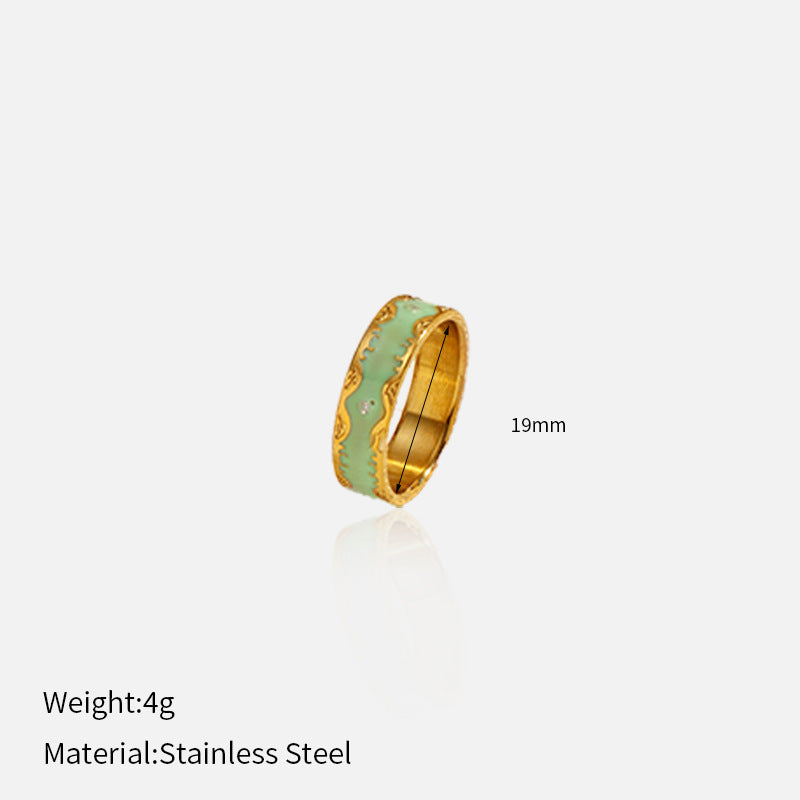 Wholesale exquisite and sophisticated stainless steel ring