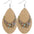 Wholesale Bohemian Multi-Layer Classic Leather Sequin Overlay Women's Pu Leather Earrings