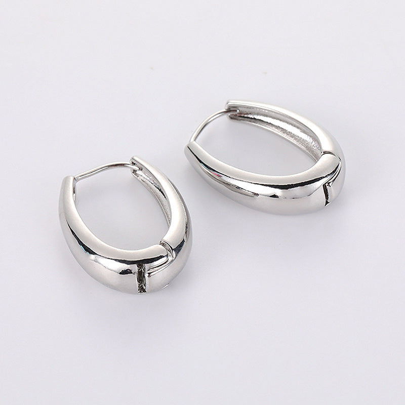 Wholesale Alloy Retro Simple Geometric Oval Earrings ACC-ES-ShaoYu001