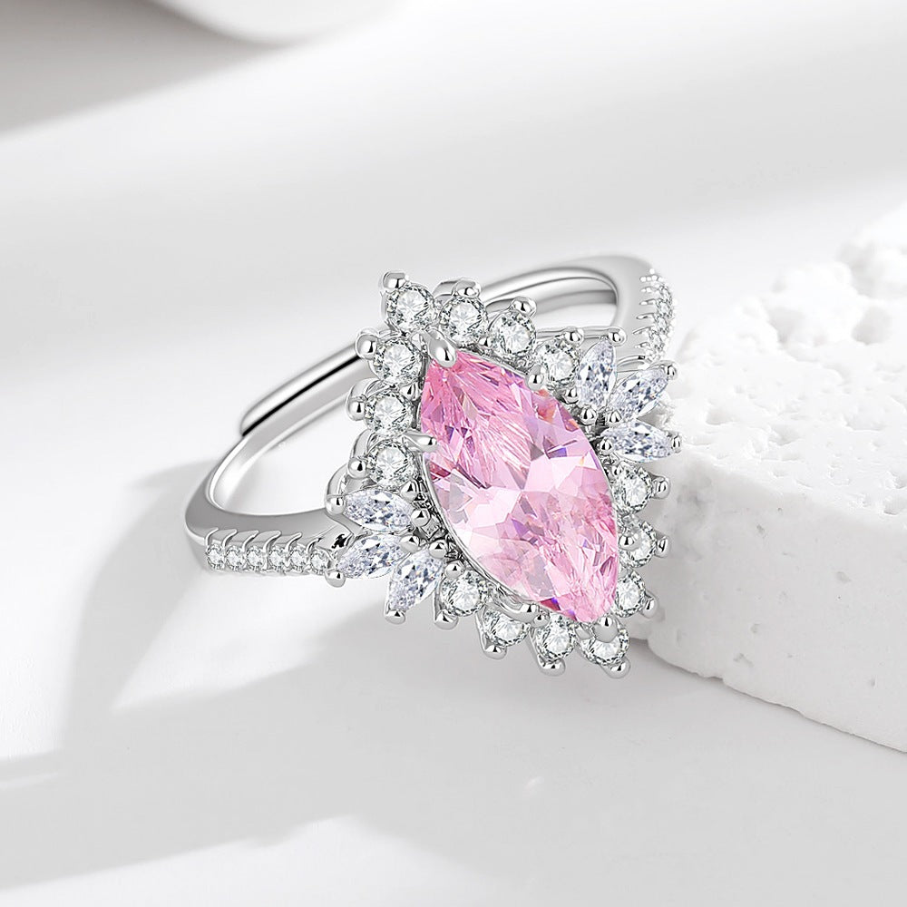 Wholesale Marquise Zircon Ring For Women Trendy Jewelry Accessory Gift And Boutique Resale