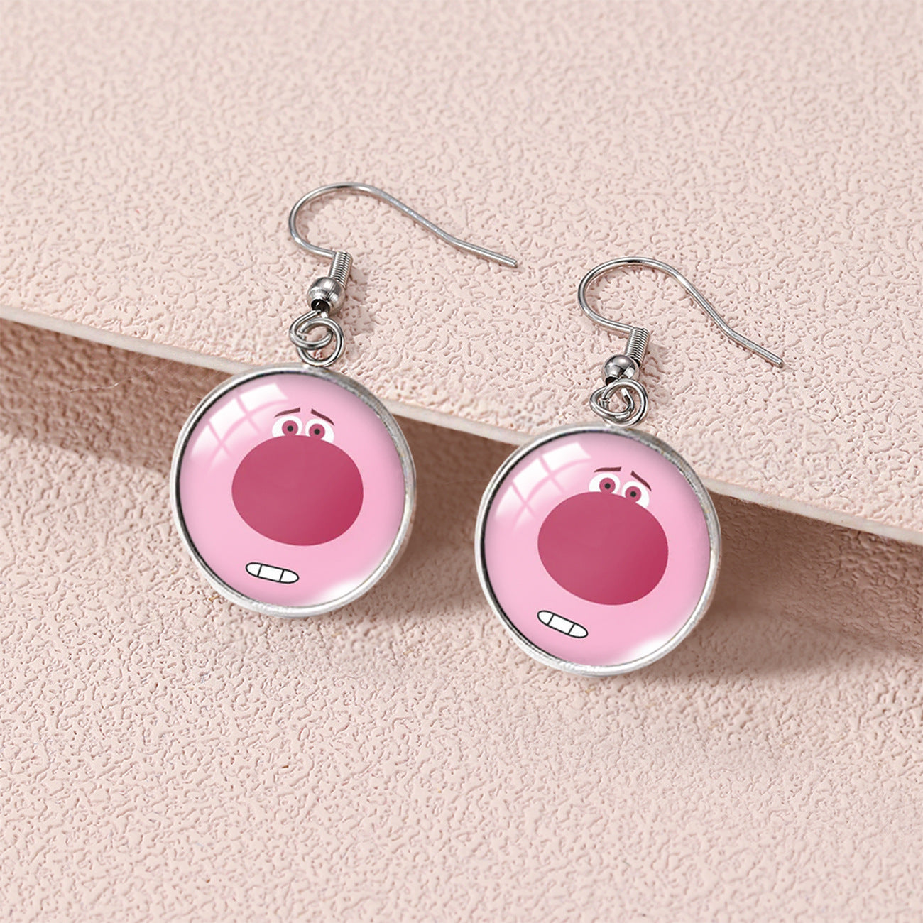 Wholesale Cartoon Cute Round Stainless Steel Earrings ACC-ES-XiangLian010