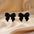 Wholesale 10pcs zinc alloy flocking bow earrings