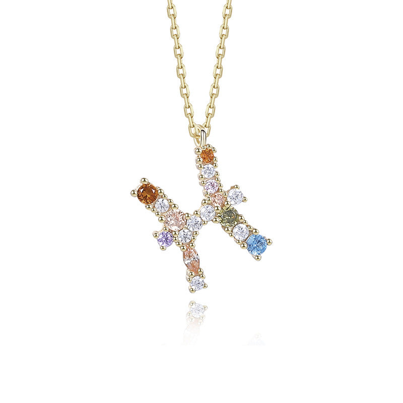 Wholesale 925 Sterling Silver Rainbow 12 Zodiac Necklace ACC-NE-YuanFan006