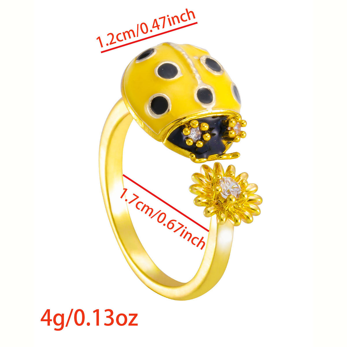Wholesale Gold Plated Adjustable Rotating Ring Star Moon Zircon Women' s Fashion Jewelry Gift