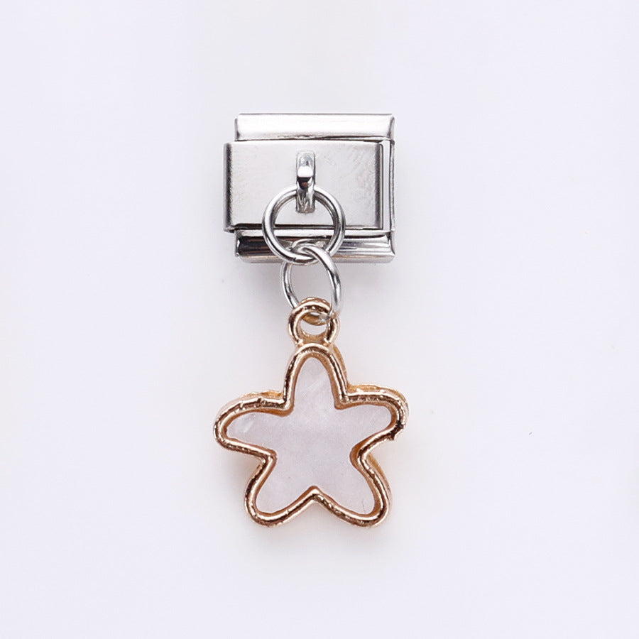 Wholesale 10pcs Italian Charm Bracelet 9mm DIY Splicing Devil Eye Stainless Steel Composable Bracelet