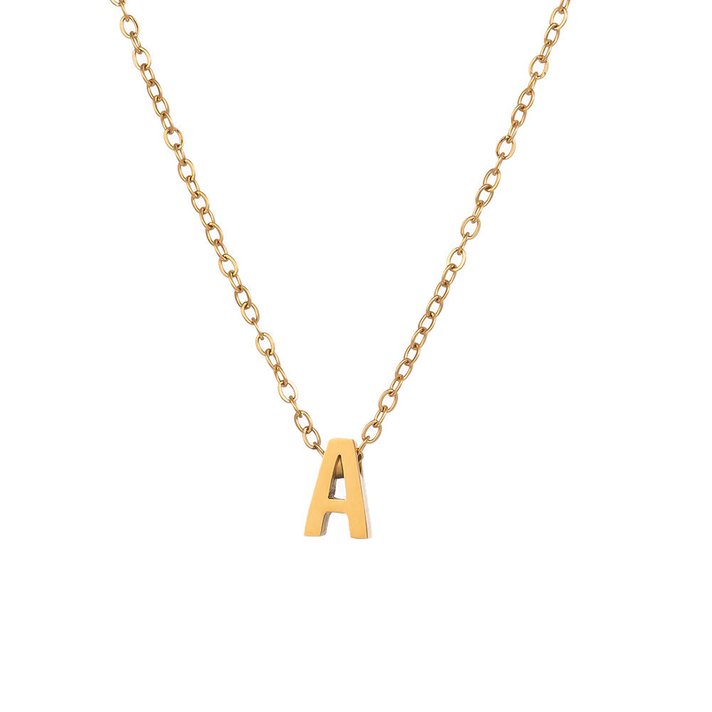 Wholesale Titanium Steel Necklace Letter Necklace ACC-NE-XuHao001