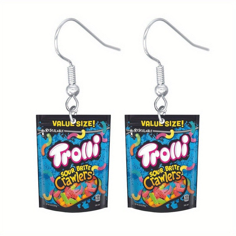 Wholesale Acrylic Food Beverage Snack Candy Biscuit Earrings