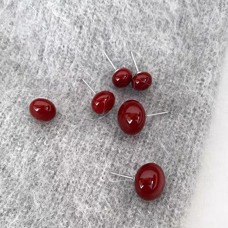 Wholesale alloy  red earrings