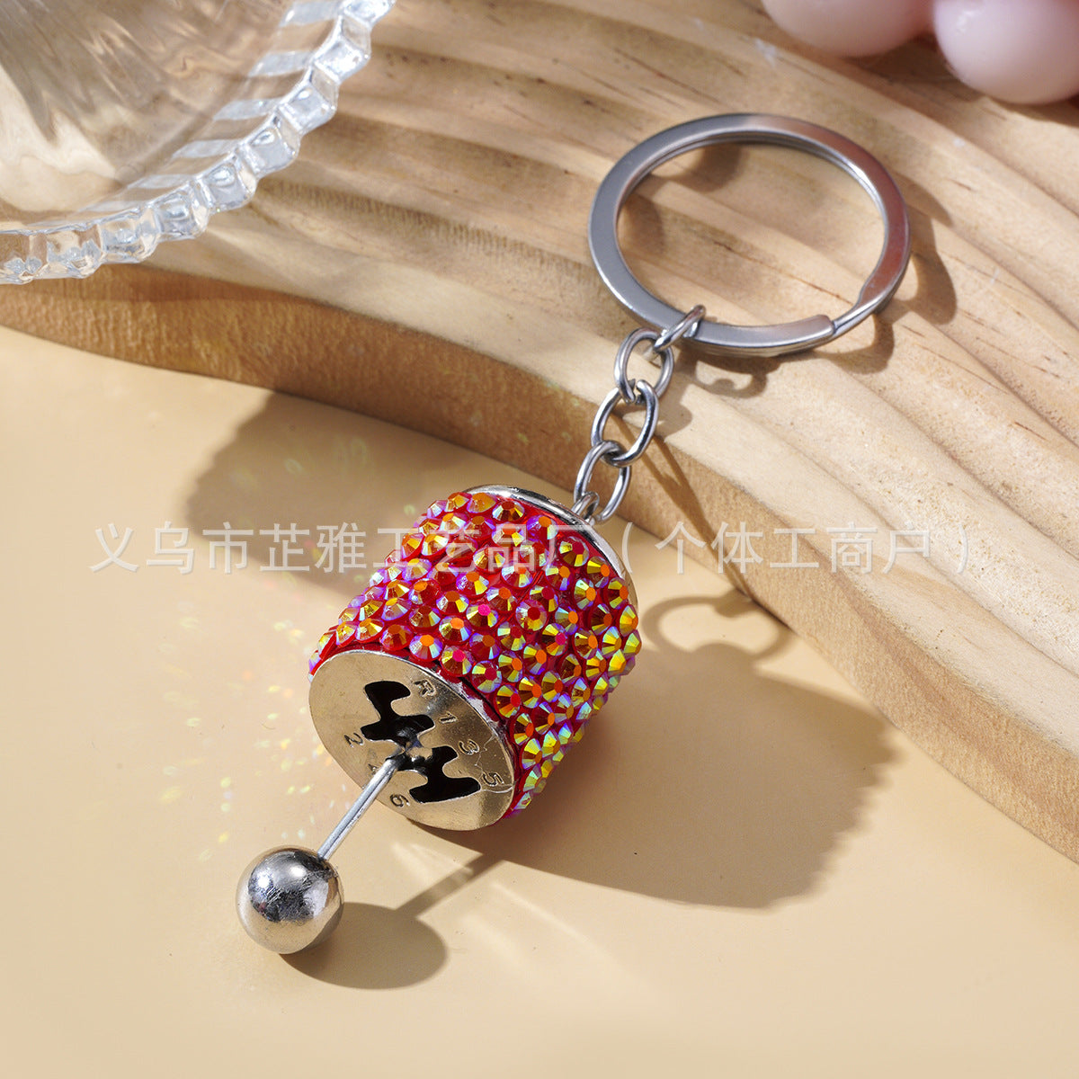 Wholesale Car modified gear shifter with diamond keychain