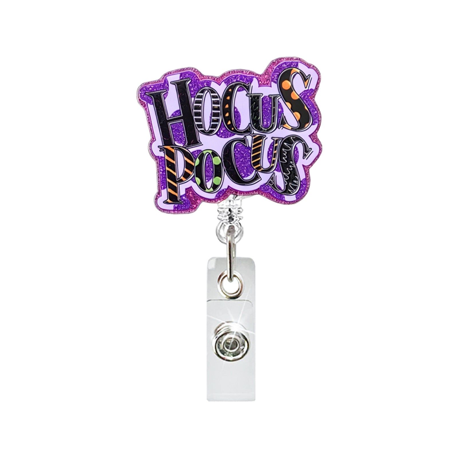 Wholesale Acrylic Ghost  Badge Reel Retractable ID Holder Gift
