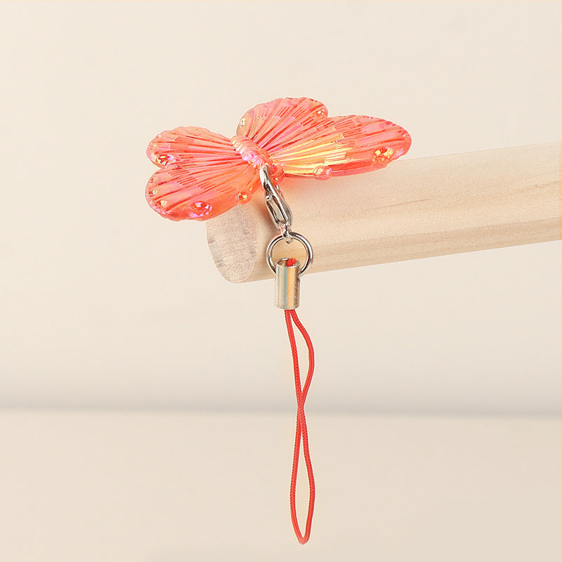 Wholesale Electroplated Butterfly Pendant Keychain