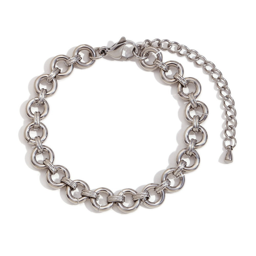 Wholesale Fashion Geometric Rhinestone Stainless Steel Bracelet For Women DIY Jewelry Accessory Travel Souvenir And Gift