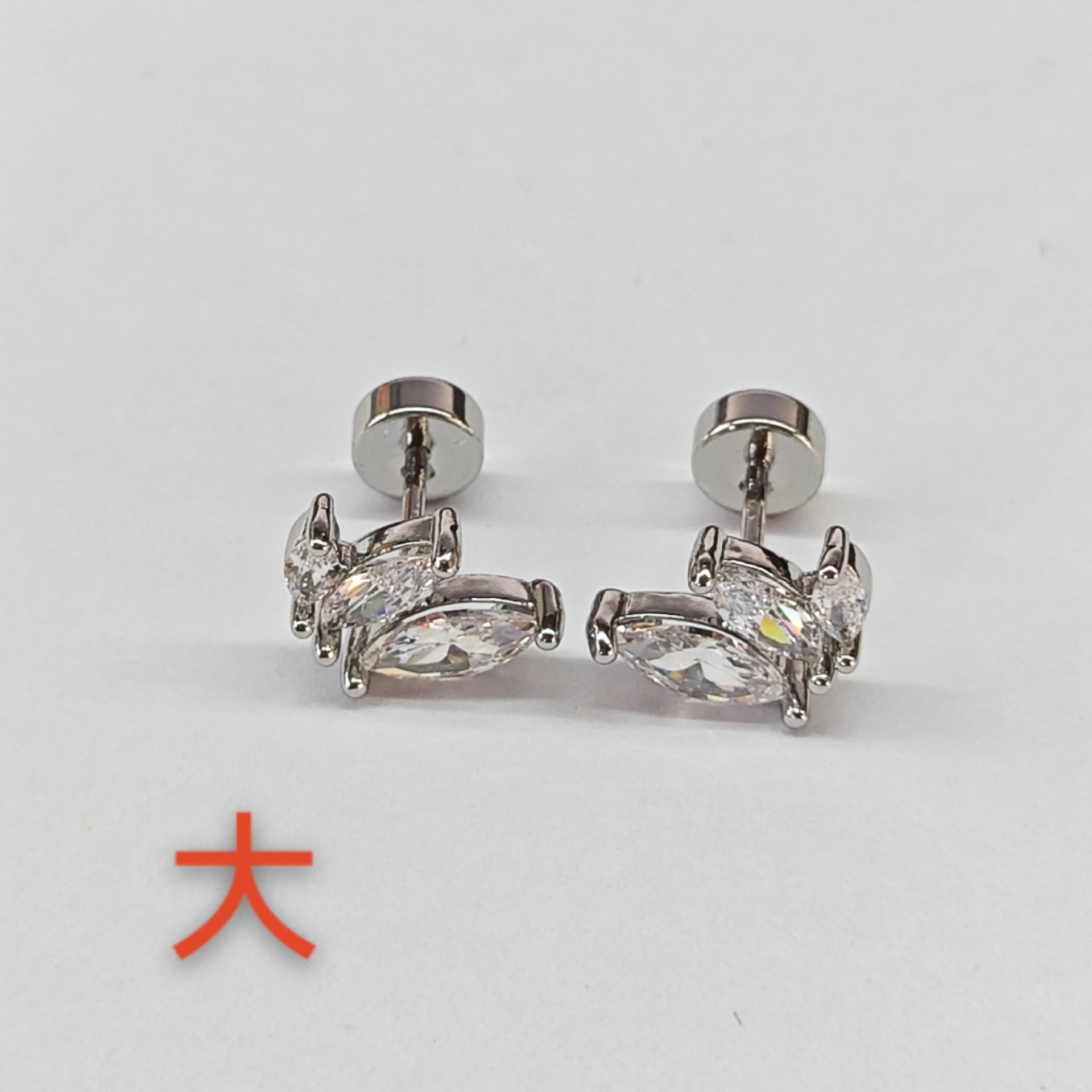 Wholesale Stainless steel 18K gold zircon titanium steel mini stud earrings